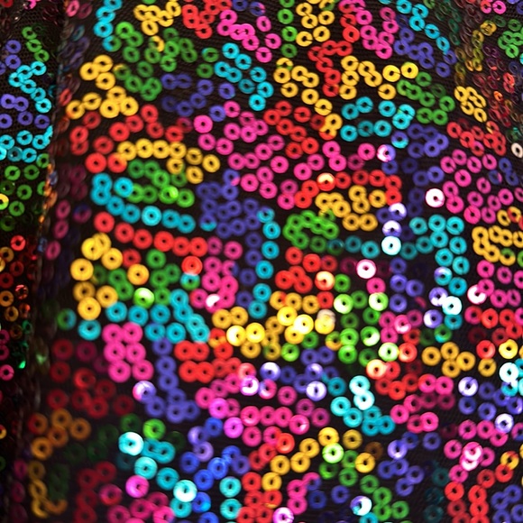 Sequin Open Jacket, Rainbow - Picture 2 of 4